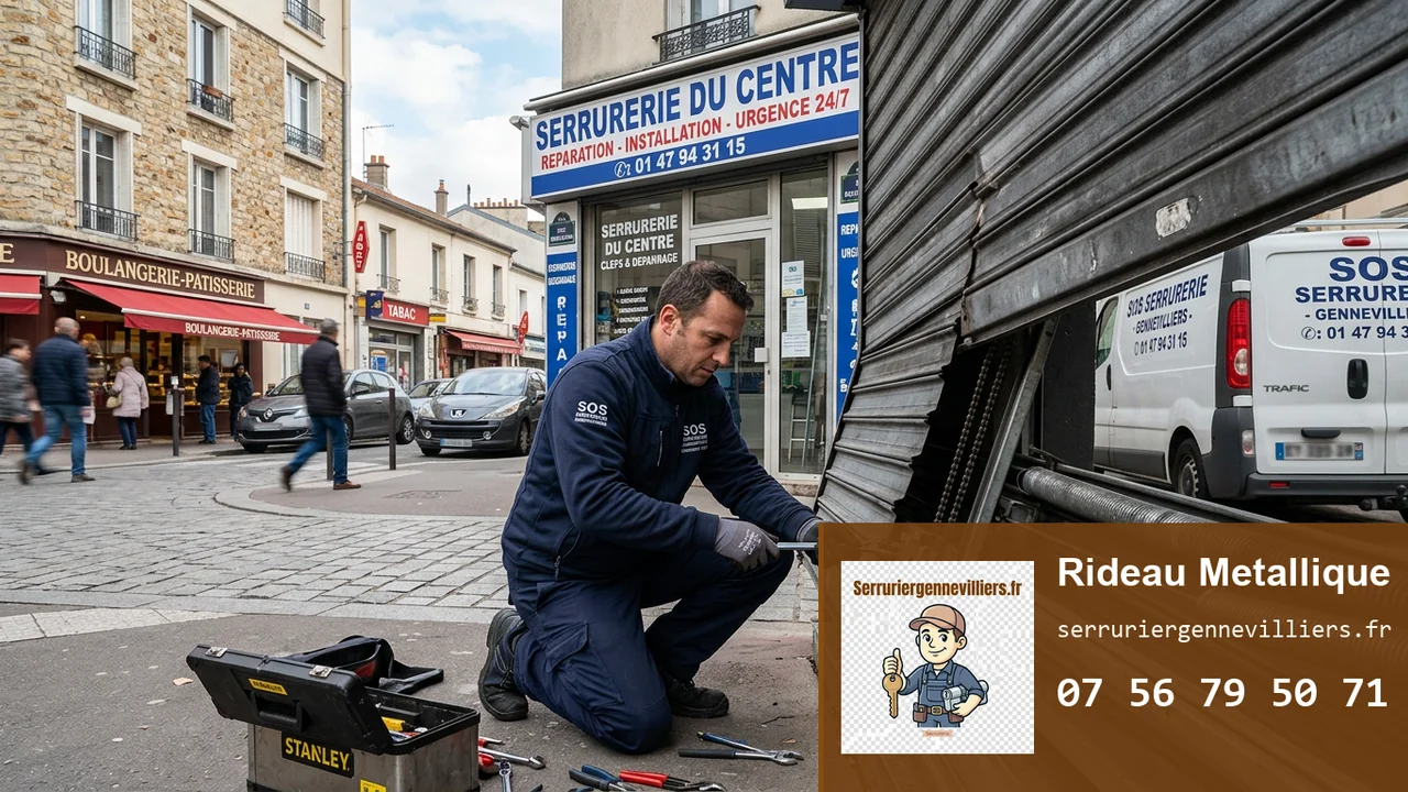 Rideau métallique en panne à Gennevilliers : causes, dépannage et prix